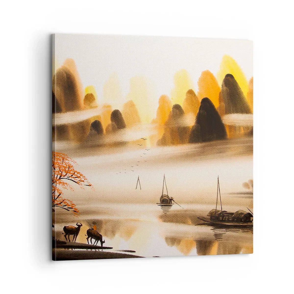 Canvastavla - Bild på duk - Längre bort än Fjärran Östern - 60x60 cm