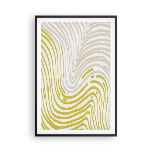 Affisch i svart ram - Komposition med en mjuk böjning - 61x91 cm