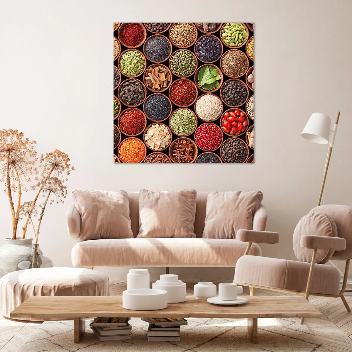 Canvastavla - Bild på duk - Världens alla smaker - 30x30 cm