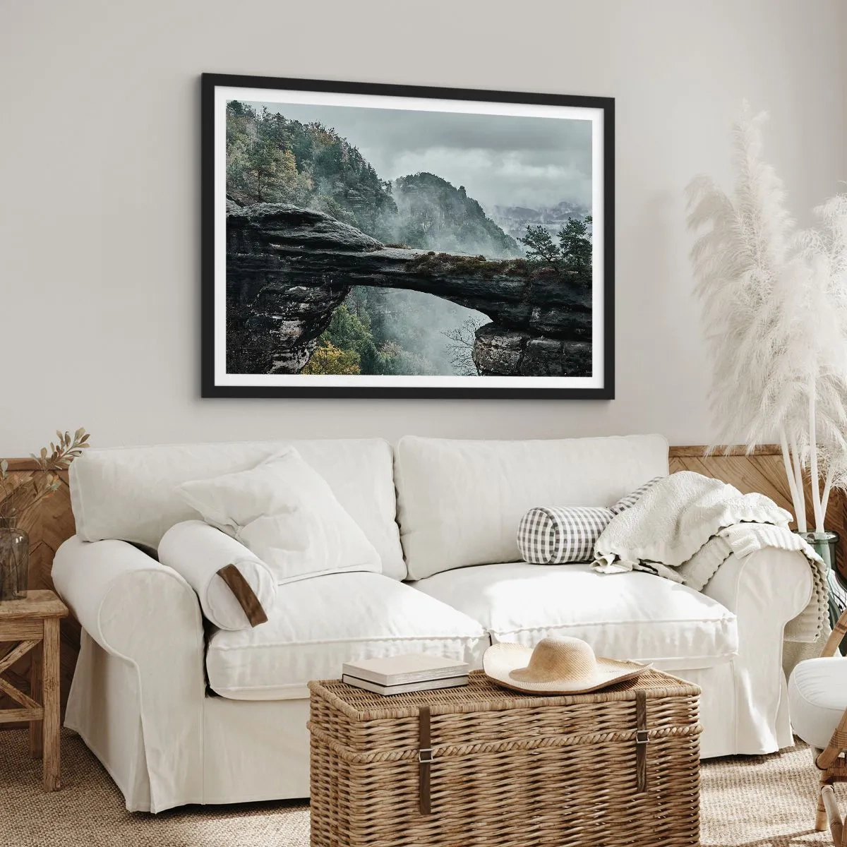 Affisch i svart ram - Äventyret är på väg att börja - 50x40 cm