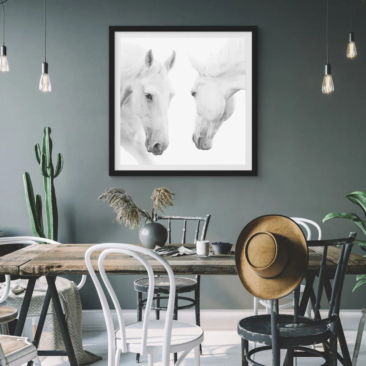 Affisch i svart ram - Är det vänskap…? - 40x40 cm