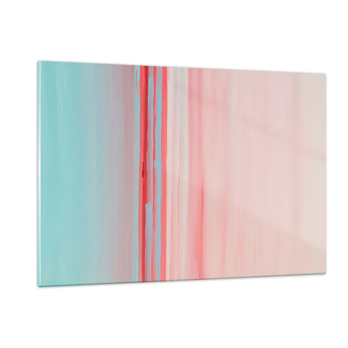 Glastavla - Bild på glas - Abstraktion i gryningen - 120x80 cm