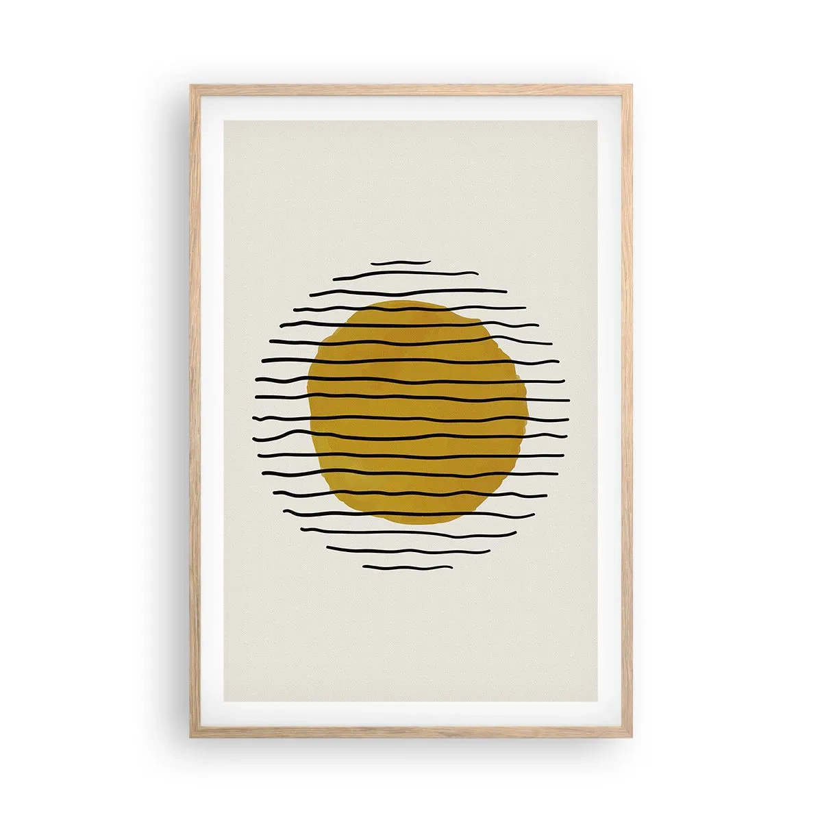 Affisch i ram av ljusek - Abstraktion som darrar av glöd - 61x91 cm