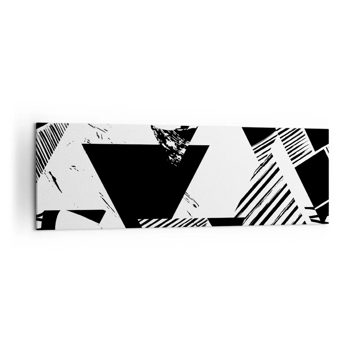 Canvastavla - Bild på duk - Det regnar trianglar - 160x50 cm