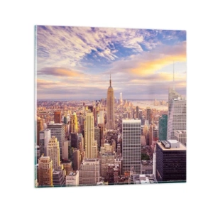 Glastavla - Bild på glas - Nå ut till molnen - 70x70 cm