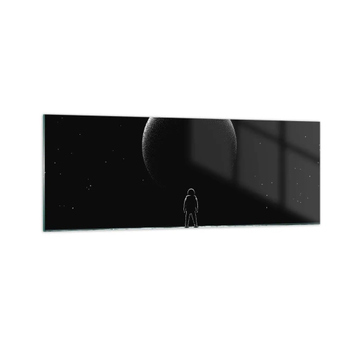 Glastavla - Bild på glas - Ansikte mot ansikte - 140x50 cm