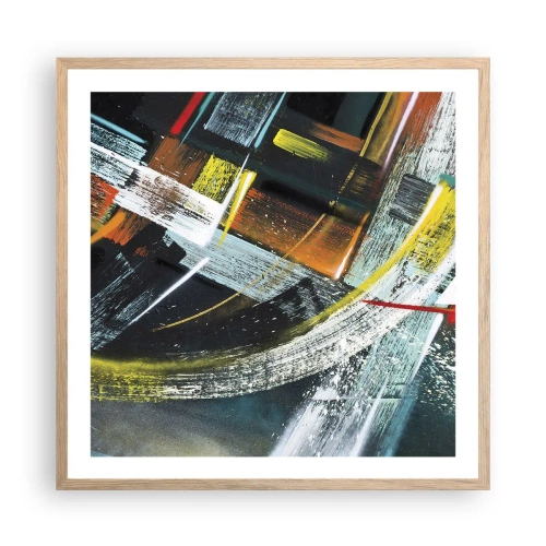 Affisch i ram av ljusek - Rörelsens energi - 60x60 cm