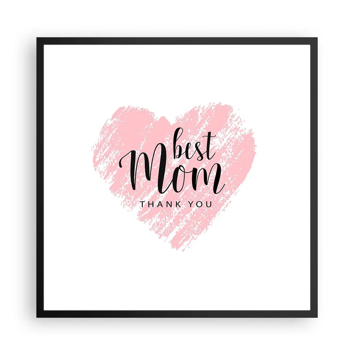 Affisch i svart ram - Alltid rätt ögonblick - 60x60 cm