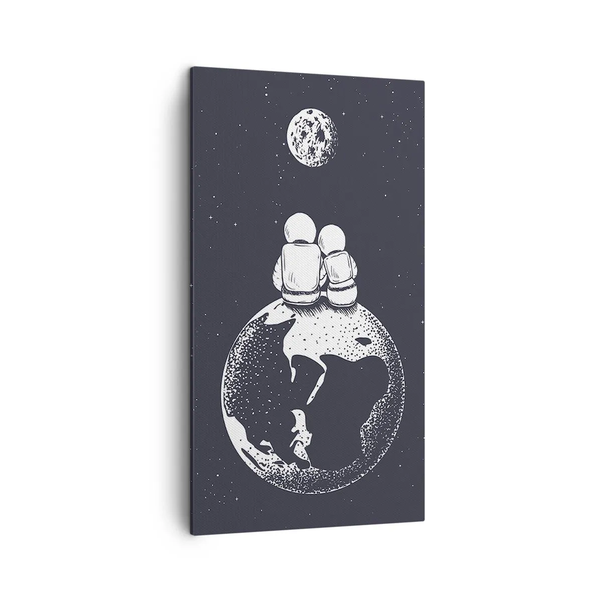 Canvastavla - Bild på duk - En kosmisk kärlekshistoria - 45x80 cm