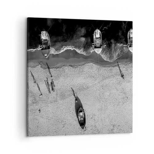 Canvastavla - Bild på duk - Fortfarande på stranden... - 50x50 cm