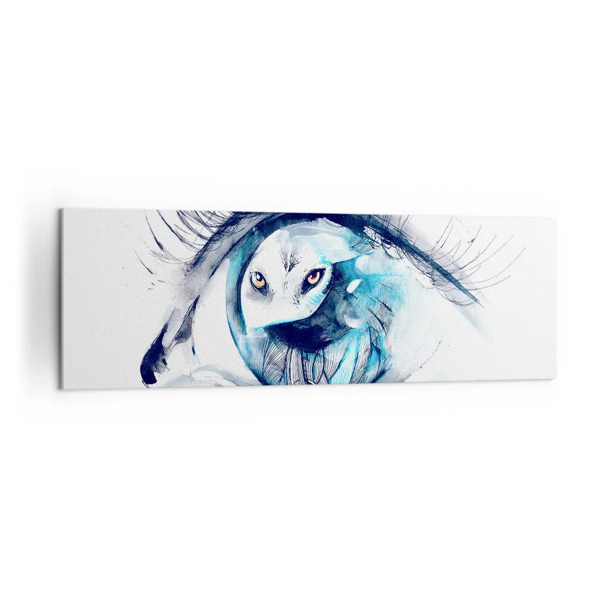 Canvastavla - Bild på duk - Öga mot öga med det vilda - 160x50 cm