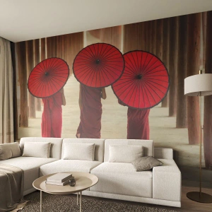 Självhäftande Fototapet Deluxe Sticker - På väg mot Rena landet - Asien, Burma, Kvinnor - 250x175 cm