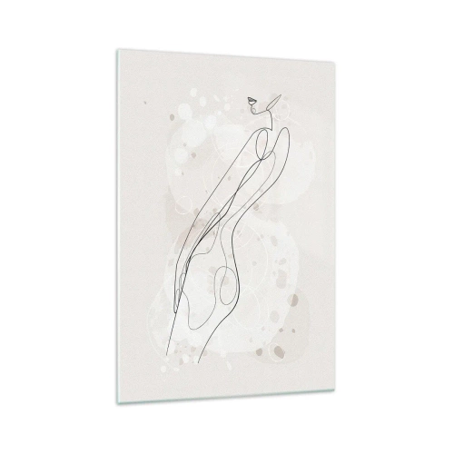 Glastavla - Bild på glas - Blicken går vilse - 70x100 cm