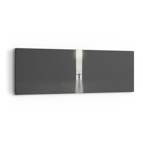 Canvastavla - Bild på duk - Ett steg mot den ljusa framtiden - 90x30 cm