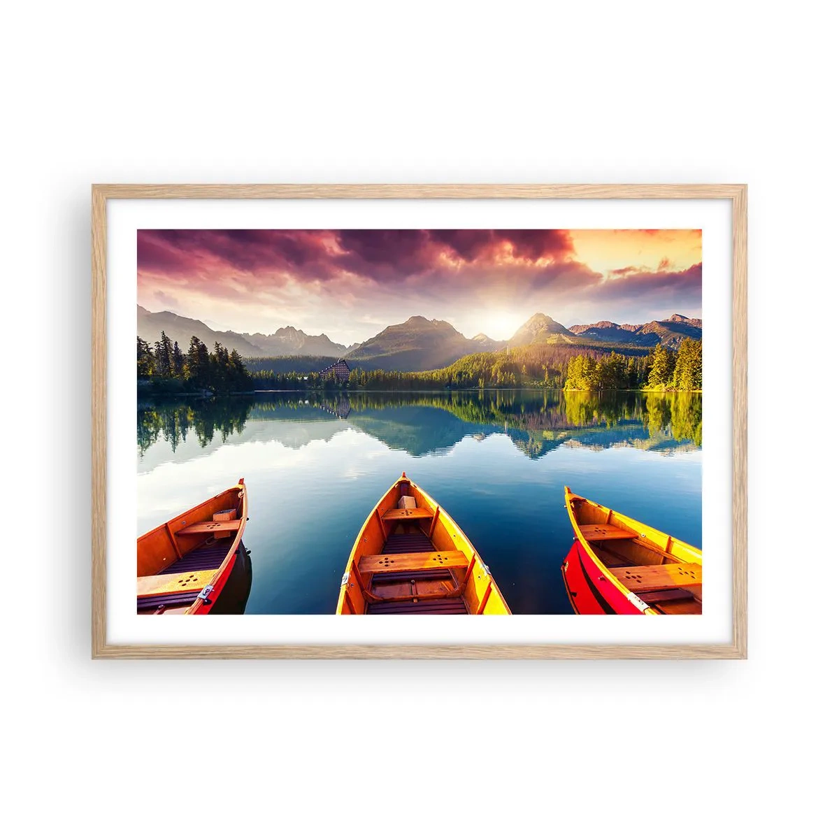 Affisch i ram av ljusek - Ingenting mot naturen - 70x50 cm