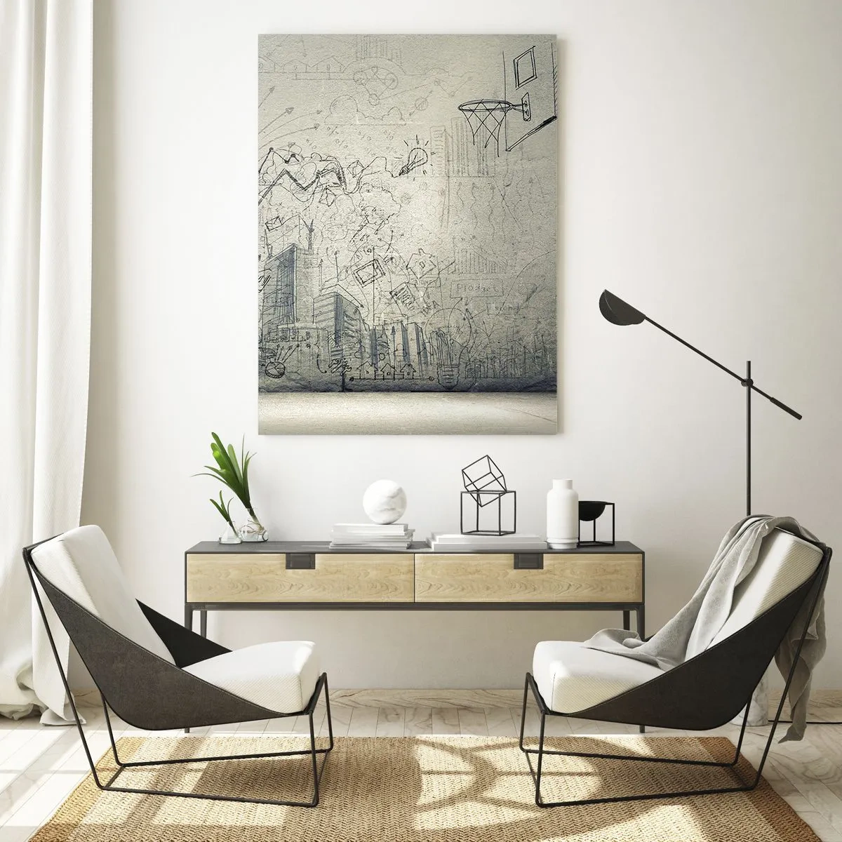 Glastavla - Bild på glas - Mitt underbara stadsliv - 70x100 cm