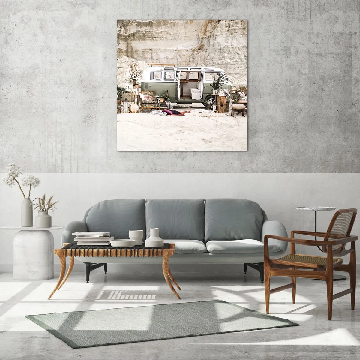 Glastavla - Bild på glas - Dags att börja resan - 60x60 cm