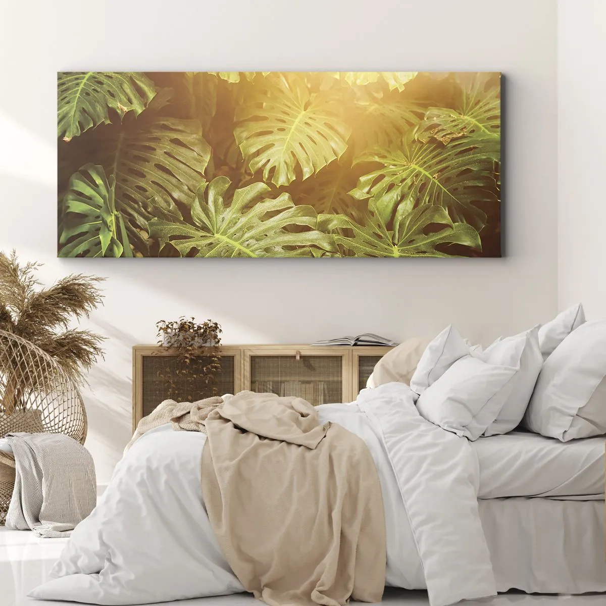 Canvastavla - Bild på duk - Beträda grönskan... - 160x50 cm