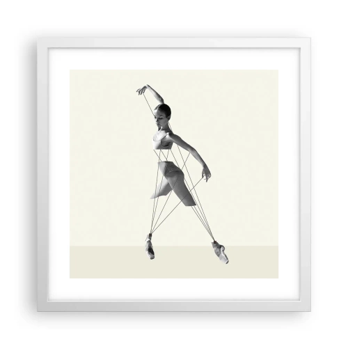 Affisch i vit ram - I världens teater - 40x40 cm