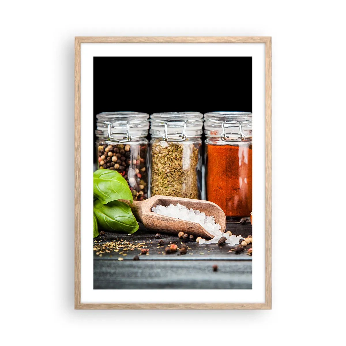 Affisch i ram av ljusek - Så att livet har smak - 50x70 cm