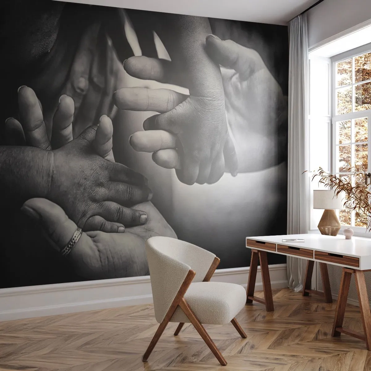 Fototapet Premium Sand - Att vara människa - Händer, människor, Kärlek - 350x256 cm