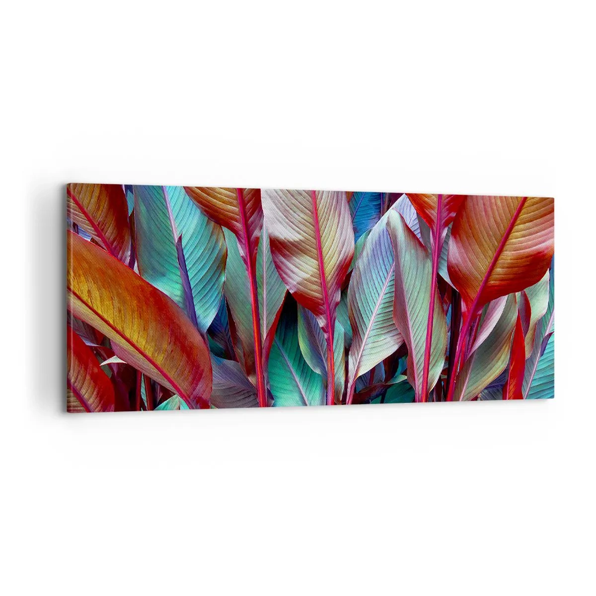 Canvastavla - Bild på duk - En färgglad tätskog - 100x40 cm