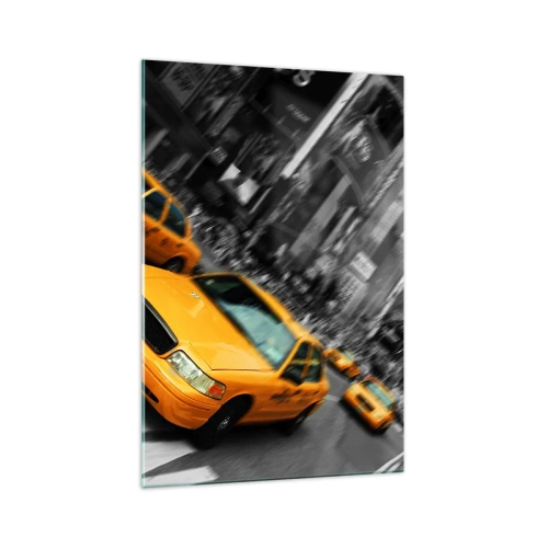 Glastavla - Bild på glas - New Yorks soldroppar - 70x100 cm