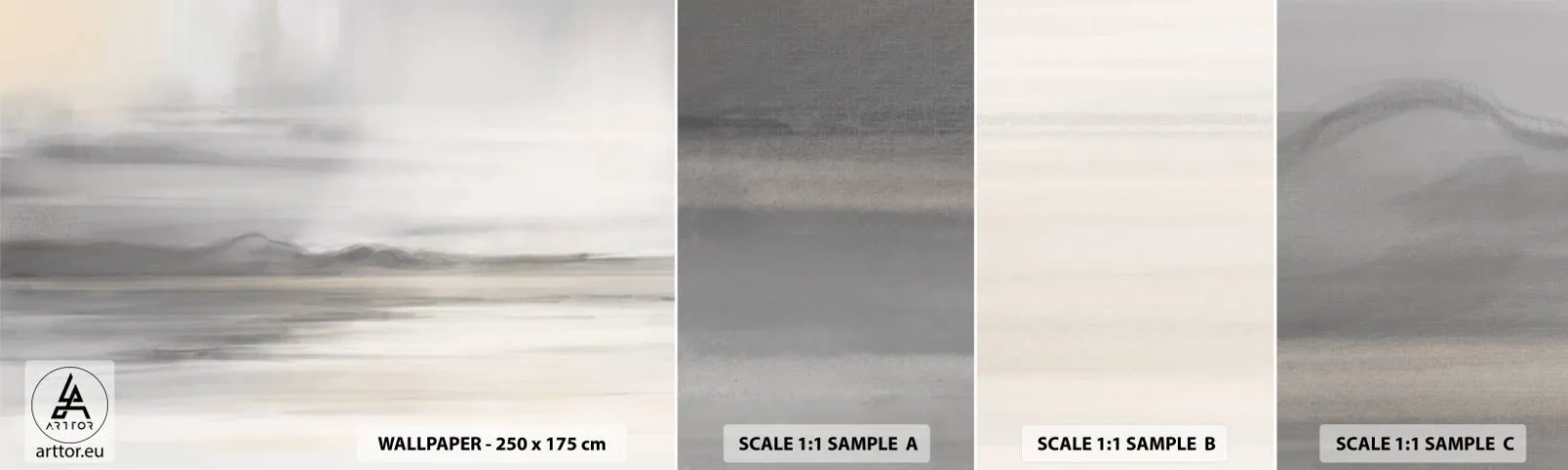 Provbit av självhäftande fototapet Deluxe Sticker - En eftertänksam bakgrund - Ljus, Bit, Abstraktion - 100x30 cm