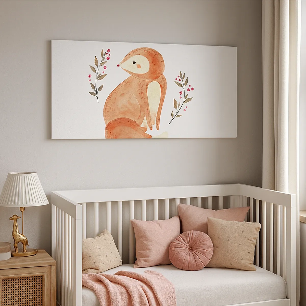 Canvastavla - Bild på duk - Liten rödhårig - 30x30 cm