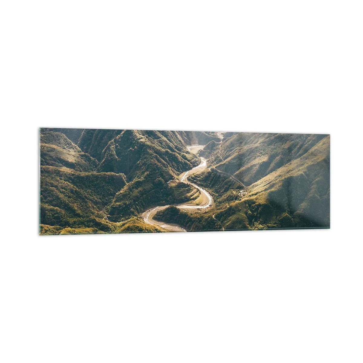 Glastavla - Bild på glas - Direkt från fjällens hjärta - 160x50 cm