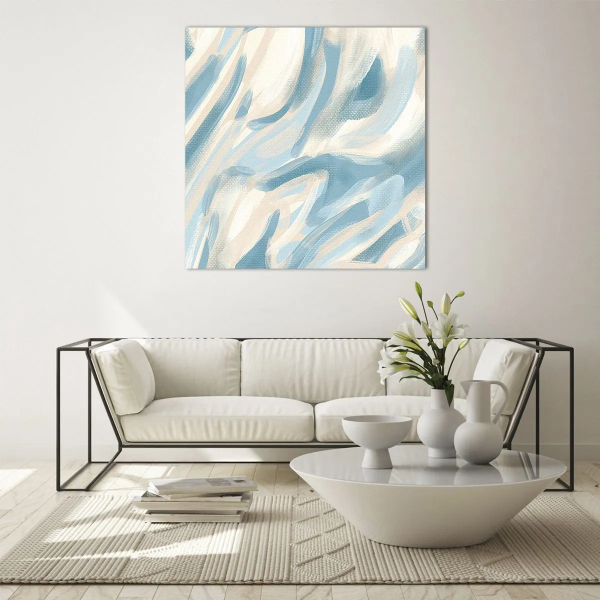 Glastavla - Bild på glas - Vårvindar - 70x70 cm