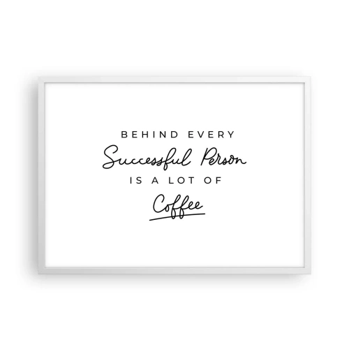 Affisch i vit ram - Framgångens hemlighet - 70x50 cm