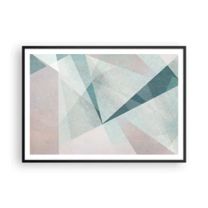 Affisch i svart ram - Lugnt trots dynamiskt - 100x70 cm