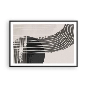 Affisch i svart ram - Dit och tillbaka - 91x61 cm