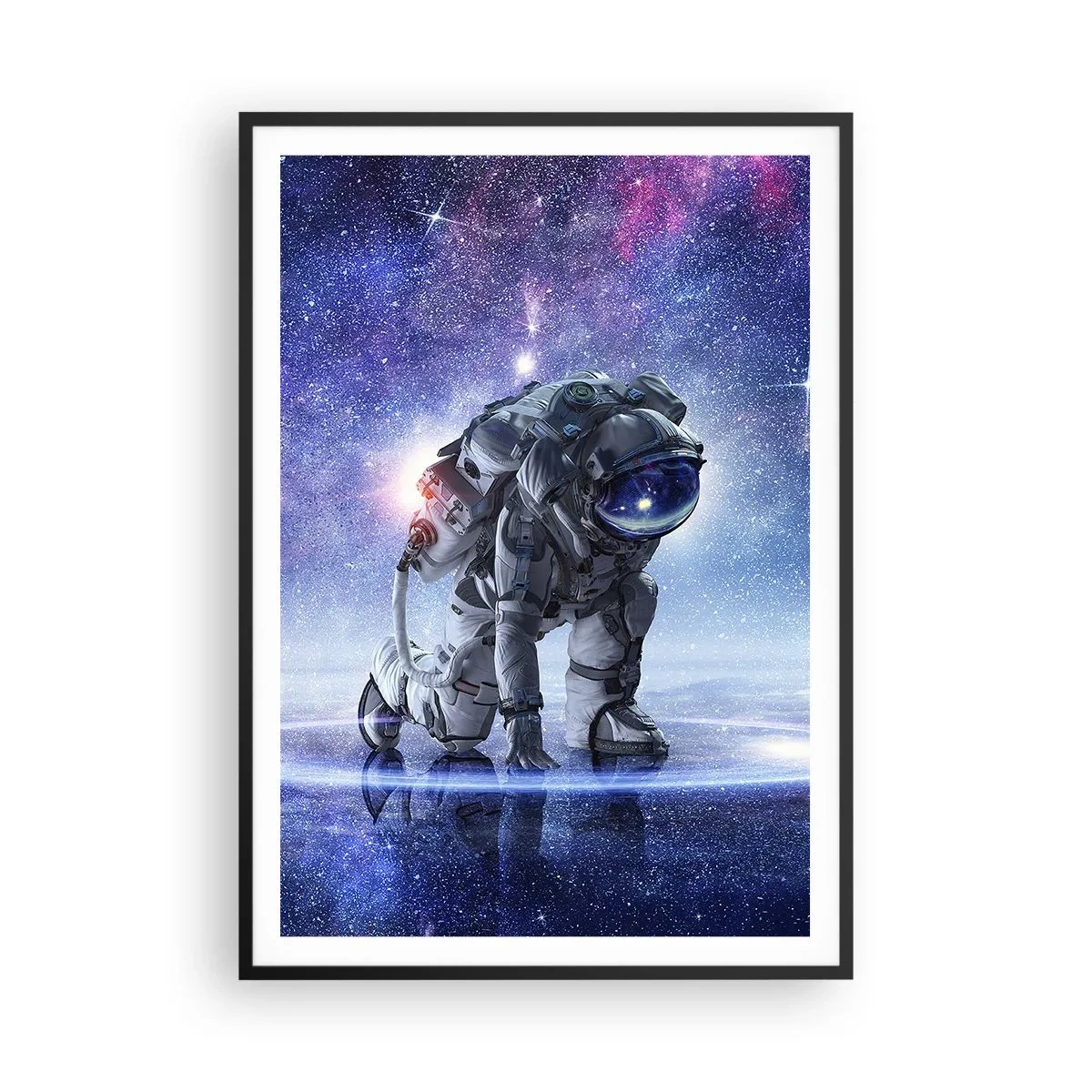Affisch i svart ram - Stjärnig himmel över mig - 70x100 cm