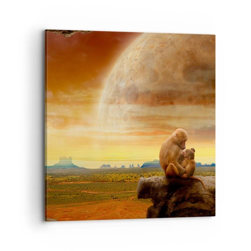 Canvastavla - Bild på duk - Samma kärlek överallt - 70x70 cm