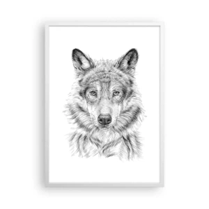 Affisch i vit ram - En född ledare - 50x70 cm