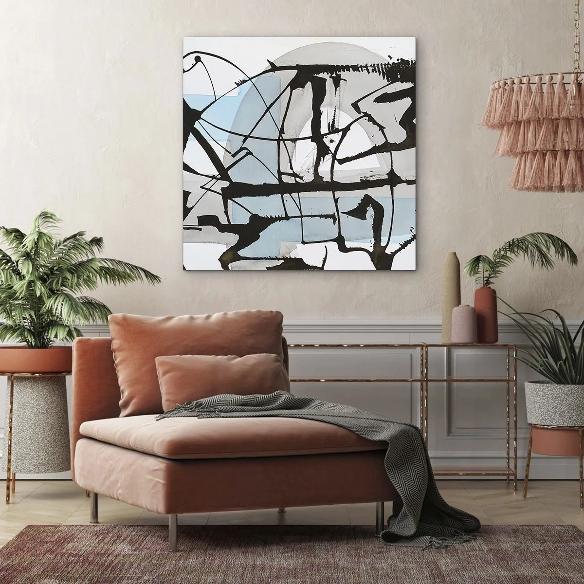 Canvastavla - Bild på duk - Blått trots allt - 40x40 cm