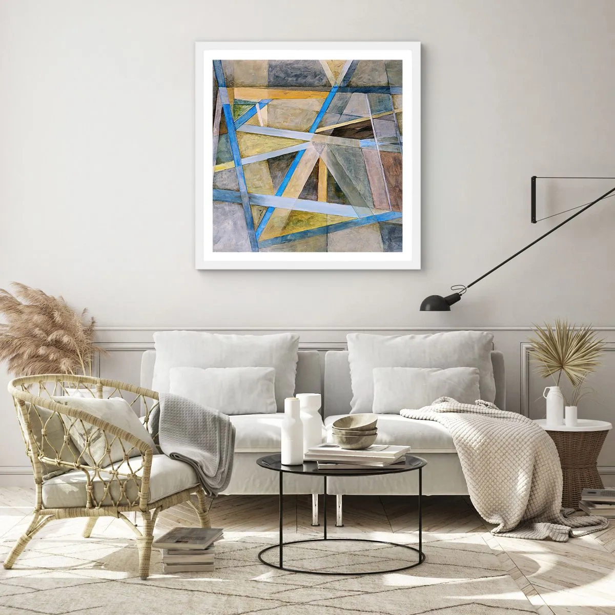 Affisch i vit ram - Rakt fram eller diagonalt? - 40x40 cm