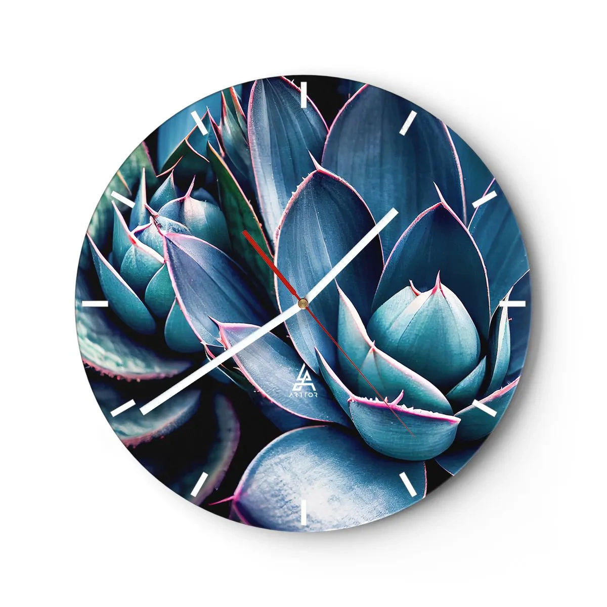 Väggklocka - Klocka på glas - Vital kraft - 40x40 cm