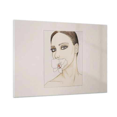 Glastavla - Bild på glas - Elegansens och skönhetens symbol - 100x70 cm