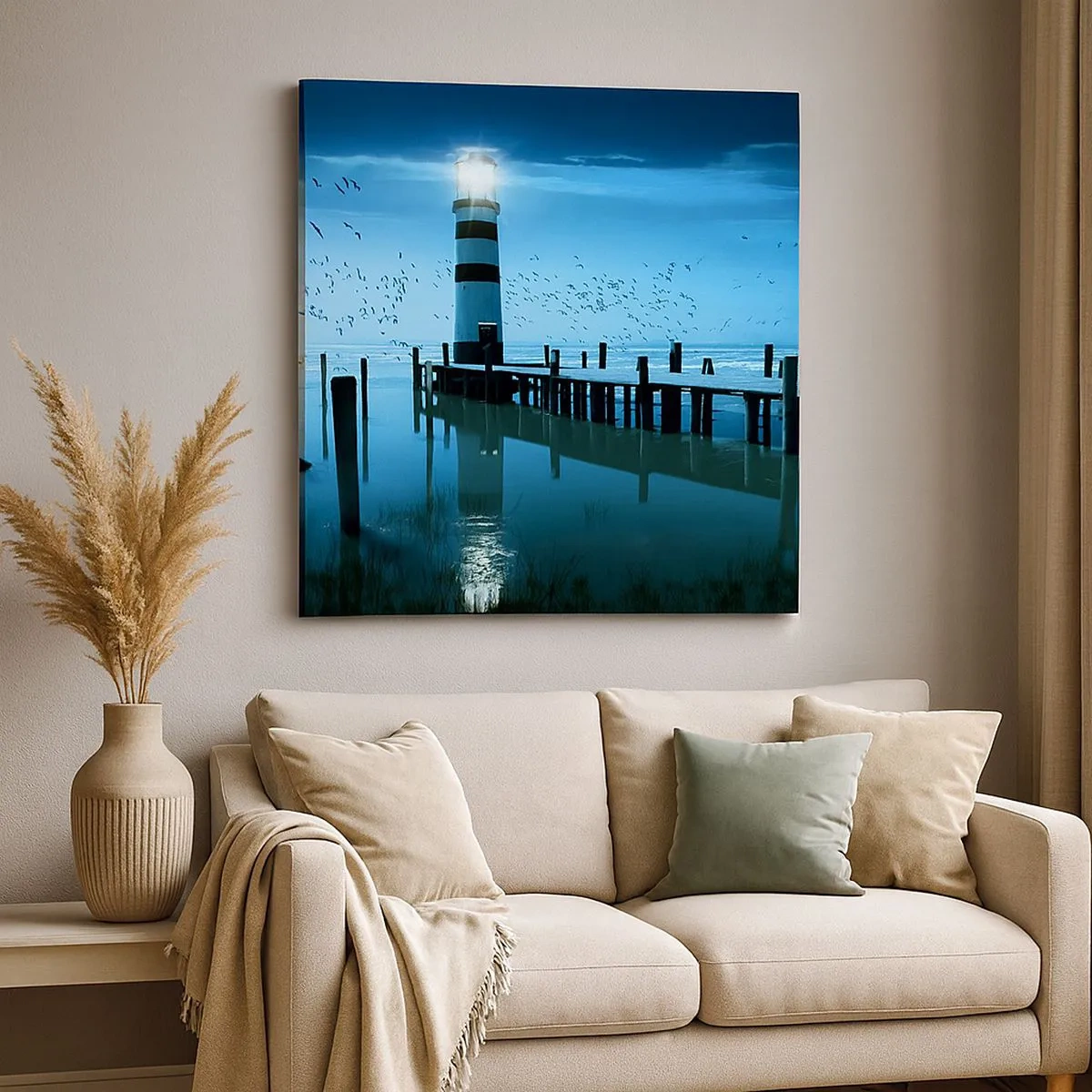 Canvastavla - Bild på duk - Och du är inte längre rädd för mörkret - 30x30 cm