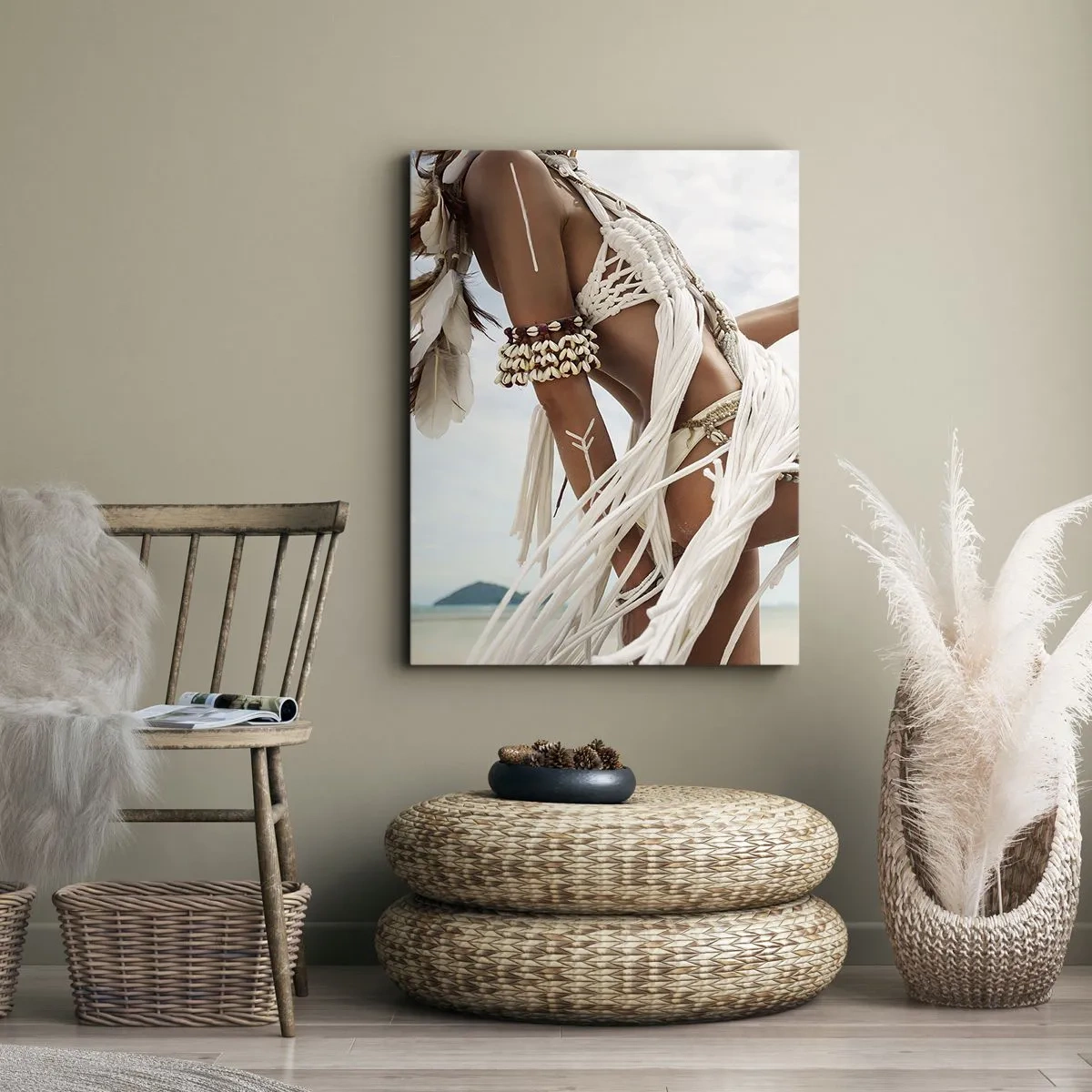 Canvastavla - Bild på duk - Solens prästinna - 70x100 cm
