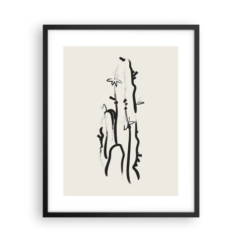 Affisch i svart ram - Blommande ört - 40x50 cm