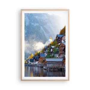 Affisch i ram av ljusek - Alpina klimat - 61x91 cm