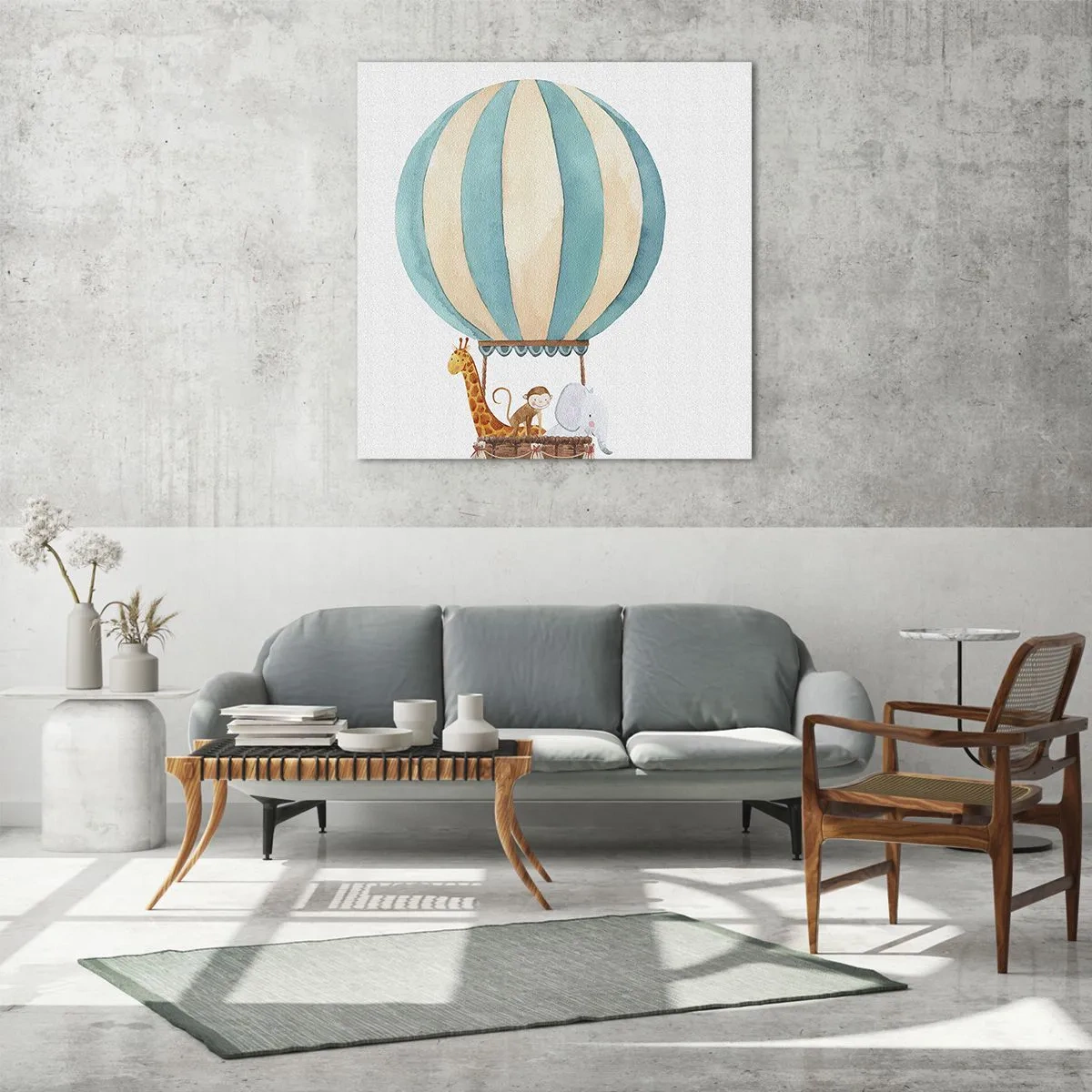 Glastavla - Bild på glas - Fantastisk resa - 70x70 cm