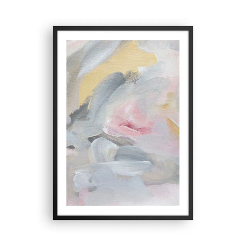 Affisch i svart ram - Abstrakt komposition i pastellfärger - 50x70cm - I en pastellfärgad värld - Modern väggdekoration för vardagsrum och sovrum ARTTOR