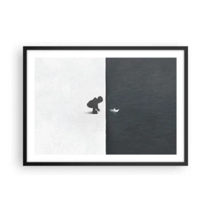 Affisch i svart ram - En stor expedition - 70x50 cm