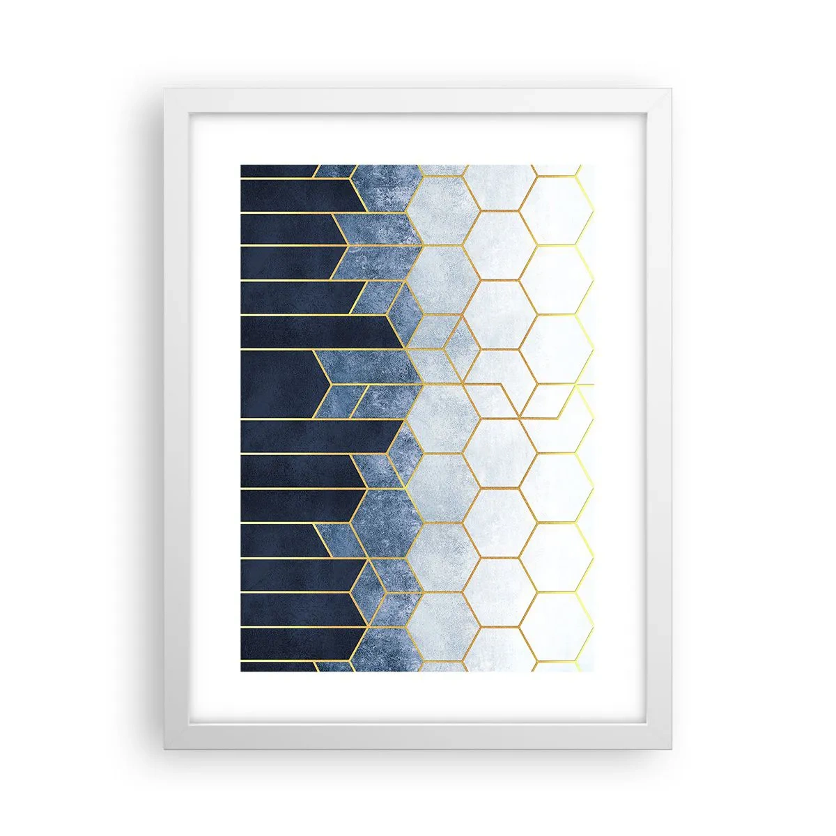 Affisch i vit ram - Komposition i synkoprytm - 30x40 cm