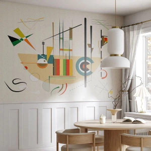 Självhäftande Fototapet Deluxe Sticker - Så världen skrattar - Abstraktion, Bit, Former - 350x256 cm